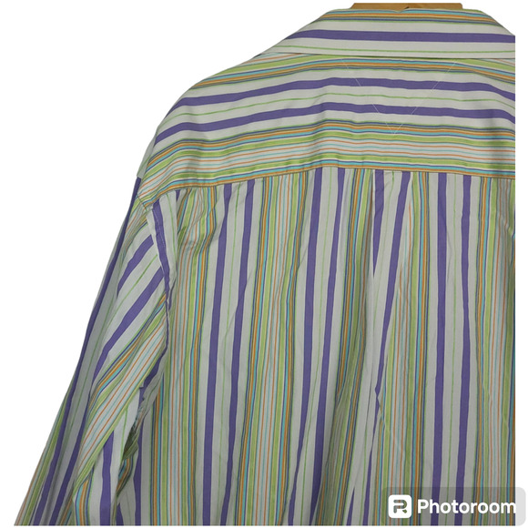 Vintage 90s Tommy Hilfiger Men's Long Sleeve Button-Up Shirt XL 80's 2 Ply - Picture 10 of 16